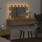 vidaXL - Wandkaptafel - met - LED - Verlichting - in - Artisan - Eiken