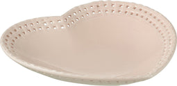 J-Line bord Hartvorm - keramiek - roze - 6 stuks