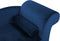 LUIRO - Chaise longue - Blauw - Rechterzijde - Fluweel