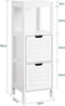 SoBuy FRG127-W - Badkamerkast - 2 Laden 1 Legplank - Wit 30x89x30cm