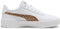 PUMA Carina 3.0 Animal Jr - Lage sneakers - SOFTFOAM+ inlegzool - PUMA White-Light Sand-PUMA Gold