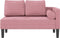 vidaXL - Chaise - longue - met - kussens - fluweel - roze