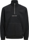 JACK&JONES JORVESTERBRO - Fleece Quarter Zip - Lange mouwen - Zwart