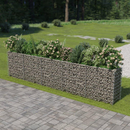 vidaXL - Gabion - plantenbak - verhoogd - 450x50x100 - cm - gegalvaniseerd - staal