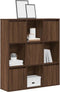 vidaXL - Boekenkast - 89x24x101,5 - cm - bewerkt - hout - bruin - eikenkleurig