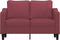 vidaXL - Tweezitsbank - 120 - cm - stof - wijnrood