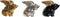 Decoratieve figuren DKD Home Decor Hars Varken (26 x 17 x 22.5 cm) (3 pcs)
