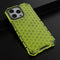 Lunso - Honinggraat Armor Backcover hoes - Geschikt voor iPhone 13 Pro - Fluor Geel