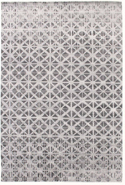 Shangri La Mosaik Vloerkleed - 300x400 - Rechthoek - Laagpolig Tapijt - Landelijk - Grijs, Wit