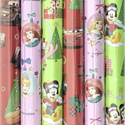 Disney cadeaupapier kerstpapier - 6 rollen - 200 x 70 cm - Multikleur (6 stuks)