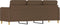 vidaXL - Driezitsbank - 180 - cm - stof - bruin