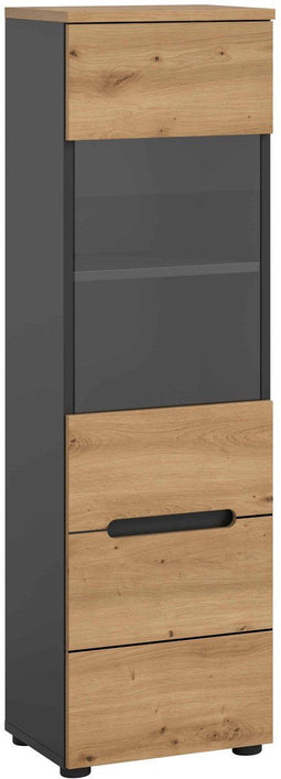 Furnilux Canu - Vitrinekast - Staand-hangend - 33x36x125cm - Bruin