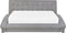 LILLE - Tweepersoonsbed - Grijs - 160 x 200 cm - Polyester