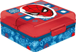 STOR Rode Spiderman kunststof boterhamdoos voor kinderen van Marvel met meerdere vakken