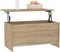 vidaXL - Salontafel - 102x55,5x52,5 - cm - bewerkt - hout - sonoma - eikenkleurig