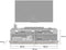 Furnilux Freno - TV meubel - 40x140x42cm - Grijs Eiken