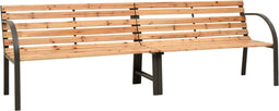 vidaXL - Tuinbank - dubbel - 225 - cm - massief - vurenhout