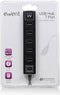 Ewent EW1130 - 7-poorts USB-hub - USB 2.0 tot 480 Mbps - Zwart