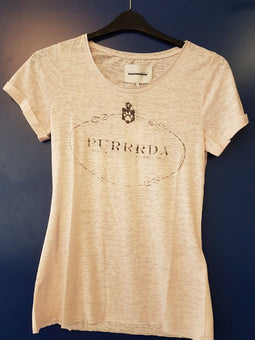 Purrrda T-shirt - Dames - Korte mouw - Roze - M