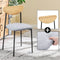 SoBuy OGT52-N - Eettafelset 5-delig - Compacte Keukentafel met 4 Stoelen - Natuur (5-delig)