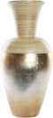 Vaas DKD Home Decor Natuurlijk Zilverkleurig Gouden Parelmoer Tropisch 25 x 25 x 53 cm Blad van een plant