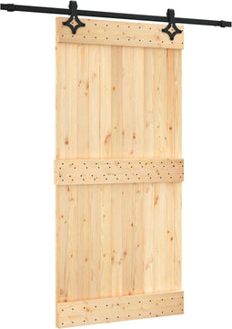 vidaXL - Schuifdeur - met - beslag - 100x210 - cm - massief - grenenhout
