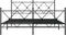 vidaXL - Bedframe - met - voetbord - zonder - matras - metaal - zwart - 160x200 - cm