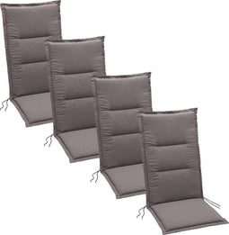 Summerset Club - 4-delige Tuinkussenset hoge rug - Taupe * 4 halen = 1 betalen
