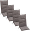 Summerset Club - 4-delige Tuinkussenset hoge rug - Taupe * 4 halen = 1 betalen