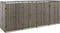 vidaXL - Containerberging - dubbel - 140x80x117 - cm - poly - rattan - grijs