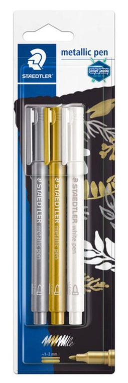 Gelpen Staedtler metallic blister à 3 kleuren | 10 stuks