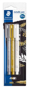 Gelpen Staedtler metallic blister à 3 kleuren | 10 stuks