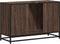 vidaXL - Wastafelkast - 90x33x60 - cm - bewerkt - hout - bruin - eikenkleurig