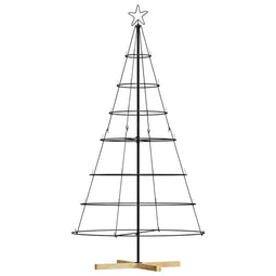 Kerst Cone Boom met standaard Zwart 180 cm Staal