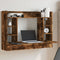 vidaXL - Wandbureau - 105x48x75 - cm - bewerkt - hout - gerookt - eikenkleurig