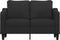 vidaXL - Tweezitsbank - 120 - cm - stof - zwart