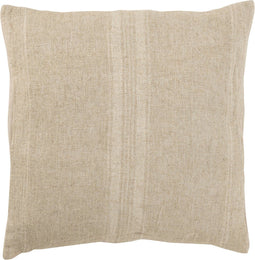 J-Line kussen Strepen Linnen - polyester - beige