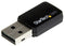 Startech.com USB433WACDB - USB 2.0 AC600 mini-dubbelband draadloze netwerkadapter - 802.11ac - Zwart