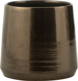 J-Line bloempot Rond - keramiek - goud - medium - Ø 24 cm