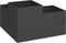 vidaXL - Tuinplantbak - 80x80x48 - cm - Zwart - Staal