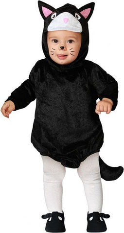 Atosa Verkleedset peuters - Kat/poes - 2-delig - Zwart