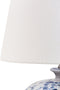 SILVES - Tafellamp - Wit/Blauw - Porselein/Linnen