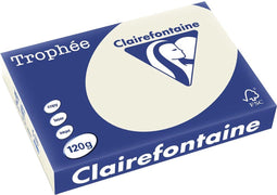 Clairefontaine Trophée Pastel, gekleurd papier, A4, 120 g, 250 vel, parelgrijs