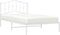 vidaXL - Bedframe - met - hoofdbord - metaal - wit - 107x203 - cm