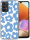 iMoshion Hoesje Geschikt voor Samsung Galaxy A33 Hoesje Siliconen - iMoshion Design hoesje - Blauw / Retro Blue Flowers