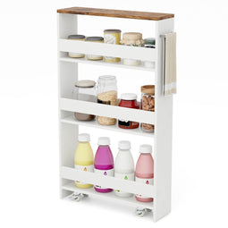 Coast Kruidenrek - Verrijdbaar - 4-Laags - 47,5 x 13 x 80,5 cm - Wit