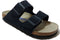 Birkenstock Arizona - Slipper - Suede Blauw Smal Voetbed - Maat 38