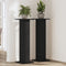 vidaXL - Plantstandaard - 2 - stuks - Zwart - Eiken - 30x30x95 - cm - Bewerkt - Hout