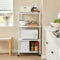 SoBuy Keukenkast - Keukenwagen - 3 vakken - Wit - 60x115x40 cm