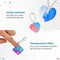 Partizzle 24x Pop It Fidget Toys Sleutelhangers - Feestartikelen - Compact en Wasbaar (24 stuks)